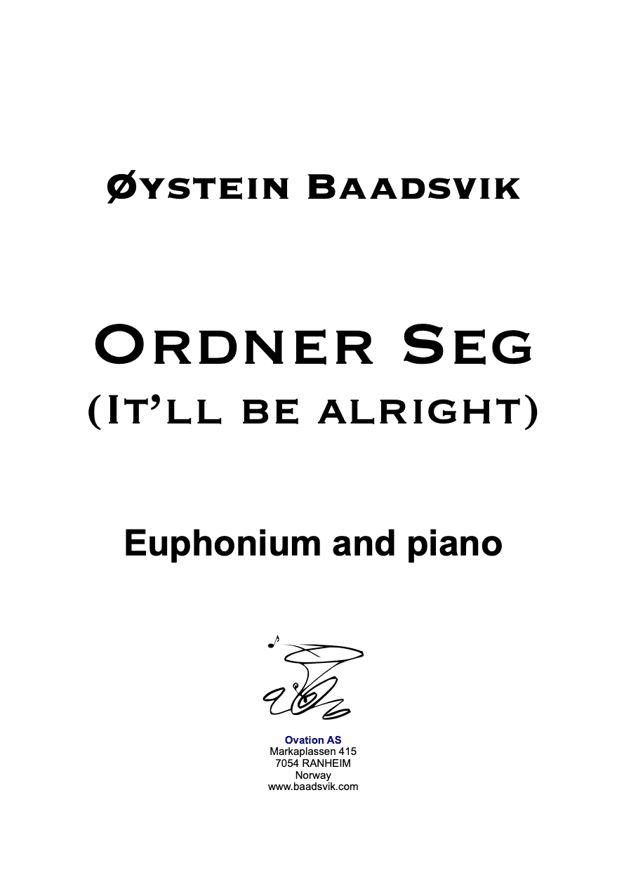 Baadsvik - Ordner Seg (It'll be alright) (Euphonium and piano)