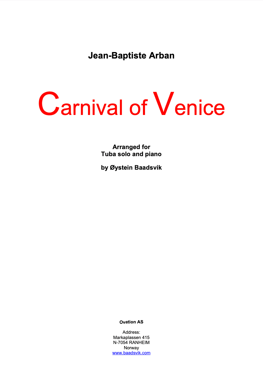 Arban - Carnival of Venice (Eb tuba and piano)