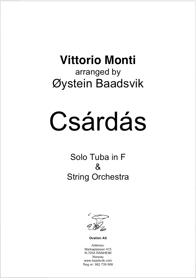 Monti - Czardas (tuba and strings - d-minor version for F tuba)