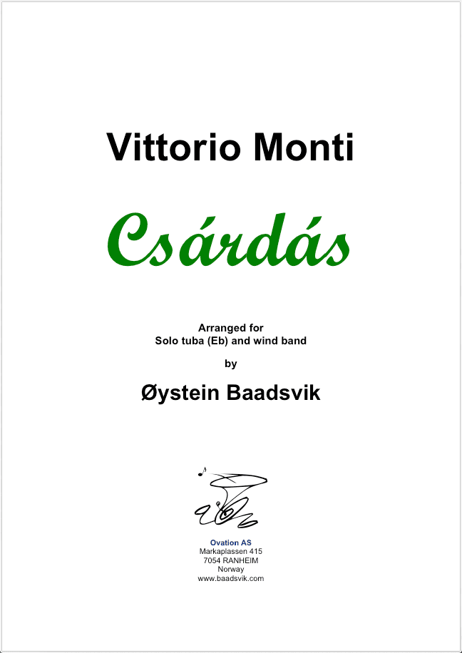 Monti - Czardas (tuba and wind band - c-minor, version for Eb tuba)