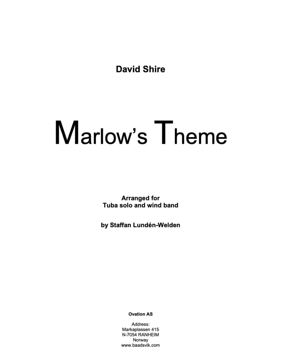 Shire - Marlows Theme (tuba and wind band)