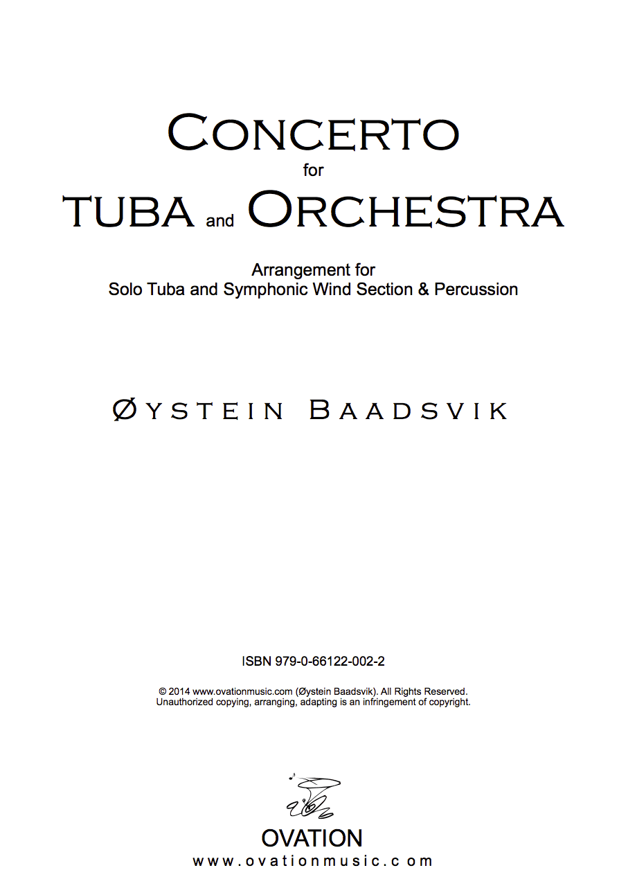 Baadsvik - Concerto for tuba (arr. tuba and symphonic wind section)