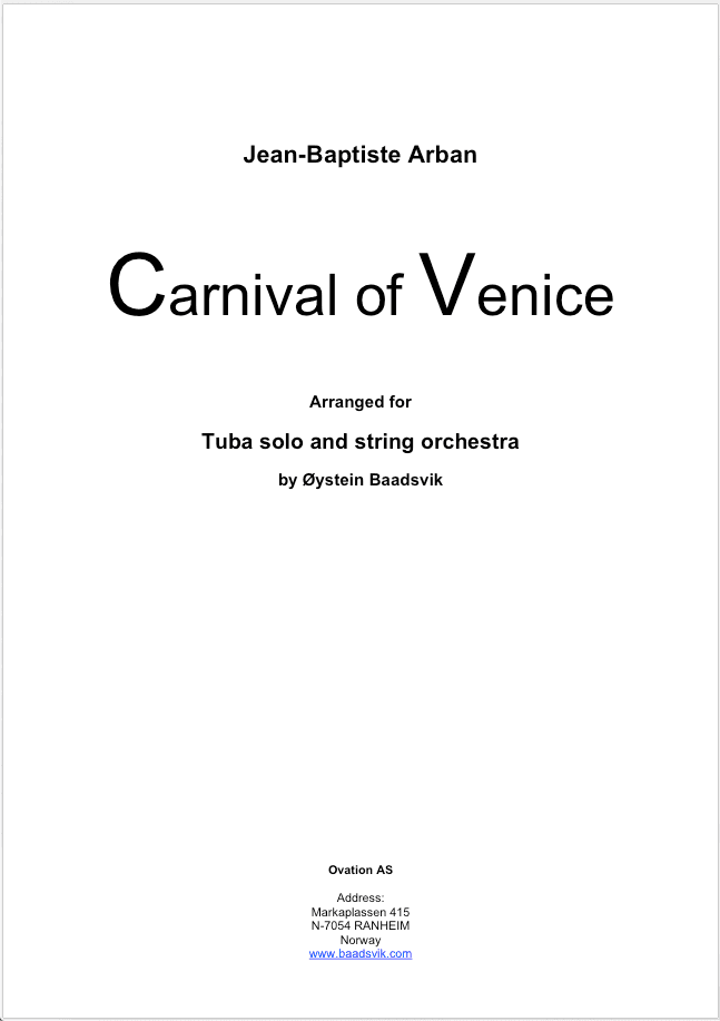 Arban - Carnival of Venice (version for Eb tuba) (tuba and strings)